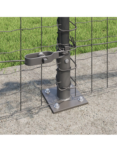 Palo della recinzione 52 pcs Grigio 3,2 x 3,2 x 50 cm