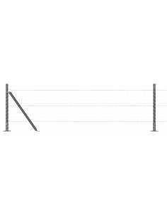 Palo della recinzione 52 pcs Grigio 3,2 x 3,2 x 70 cm 2