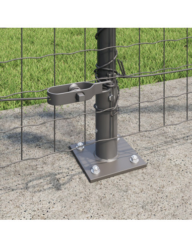 Palo della recinzione 26 pcs Grigio 3,2 x 3,2 x 150 cm