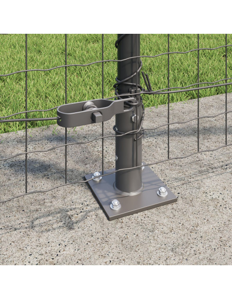 Palo per recinzione con base in cemento 26 pz Grigio