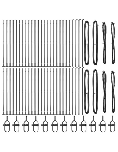 Pali di Recinzione  Set di 104 Grigio Cemento, Metallo