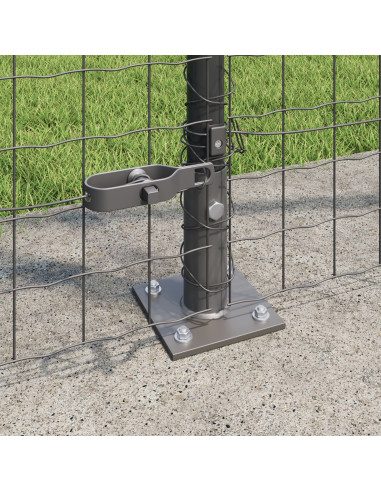 Palo per recinzione con base in cemento 26 pz Grigio
