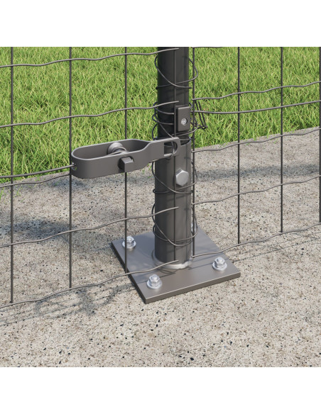 Palo per recinzione con base in cemento 52 pz Grigio