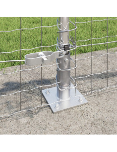 Palo della recinzione 26 pcs Grigio 3,2 x 3,2 x 70 cm 2