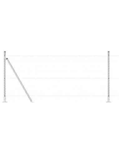 Palo della recinzione 26 pcs Grigio 3,2 x 3,2 x 90 cm