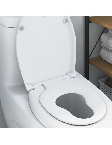 Toilette per famiglie  con seggiolino per bambini rilascio rapido in Duroplast