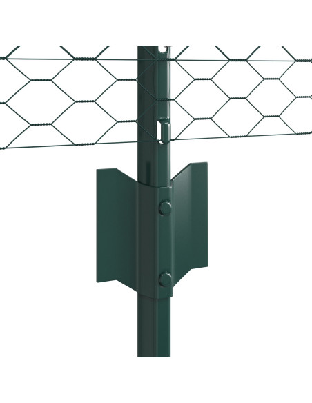 Recinzione con Posto Verde 0,5 x 50 m Acciaio e PVC