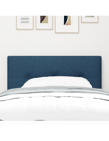 Testiera vitaXL Imbottita Bottoni Blu 100 cm Tessuto