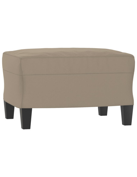 Poltrona con Poggiapiedi tortora 60 cm in Tessuto Microfibra