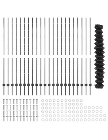 Recinzione con Posto Grigio 1,6 x 25 m Acciaio e PVC