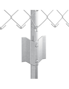 Recinzione con Posto Argento 0,6 x 10 m Acciaio