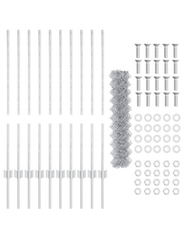 Recinzione con Posto Argento 1 x 10 m Acciaio