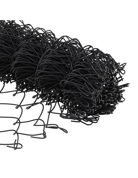Recinzione a Maglia Chain Link  con 22 Post U Grigio 0.4x25 m Acciaio