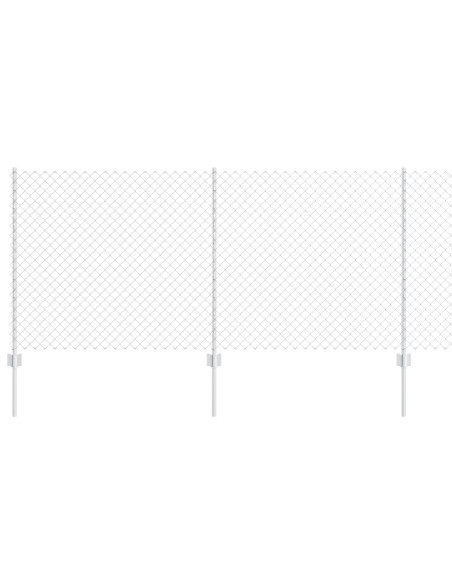 Recinzione in Catena di  con 20 Post U Argento 1x10 m in Acciaio