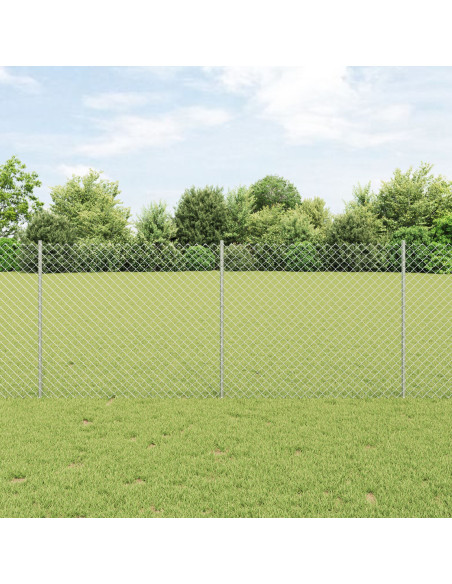 Recinzione in Catena di  con 20 Post U Argento 1x10 m in Acciaio