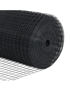 Recinzione con Posto Grigio 1,2 x 25 m Acciaio e PVC