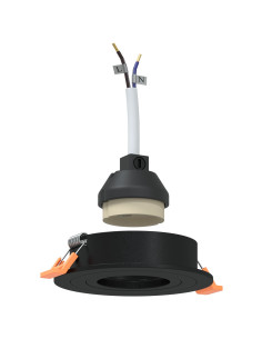 Spotlight 12 pcs Nero 9 x 9 x 2 cm Alluminio