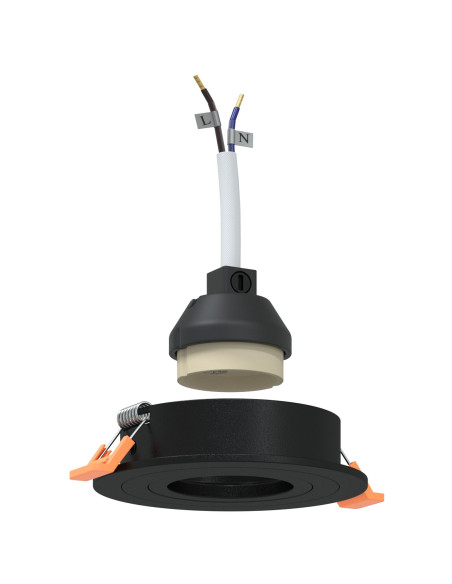 Spotlight 12 pcs Nero 9 x 9 x 2 cm Alluminio