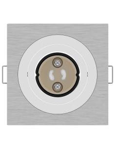 Spotlight 6 pcs Argento 9 x 9 x 2 cm Alluminio