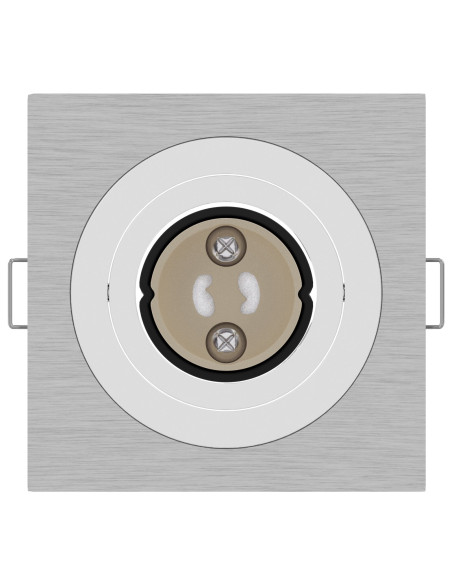 Faretti Incassati  6 pz Quadrati GU10 Argento 91x91 mm