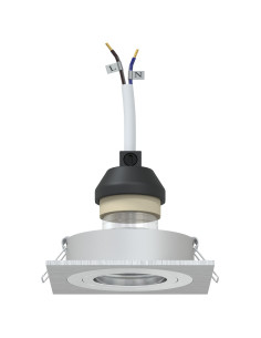 Spotlight 12 pcs Argento 9 x 9 x 2 cm Alluminio