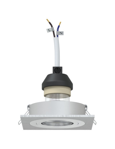 Spotlight 12 pcs Argento 9 x 9 x 2 cm Alluminio