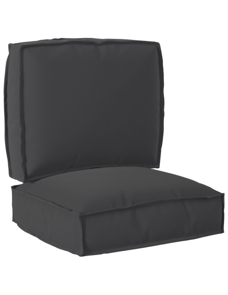 Set di Cuscini per Pallet 2 pcs Nero Tessuto Oxford