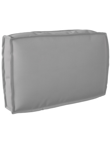 Set di Cuscini per Pallet 2 pcs Grigio Tessuto Oxford