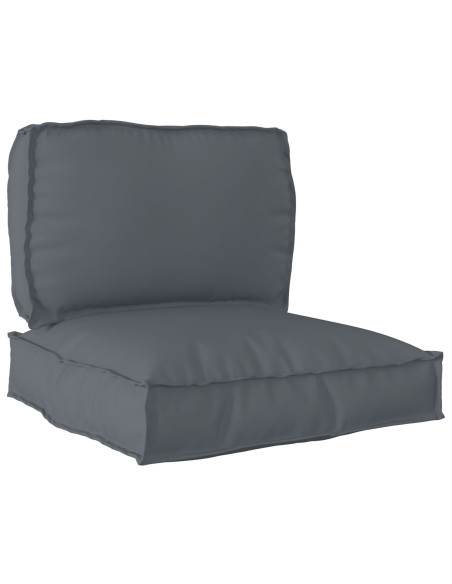 Set di Cuscini per Pallet  Set di 2 Antracite Poliestere