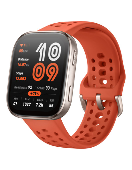 Amazfit Bip 6 Red 5 cm (1.97") AMOLED Digitale 390 x 450 Pixel Touch screen Oro GPS (satellitare)