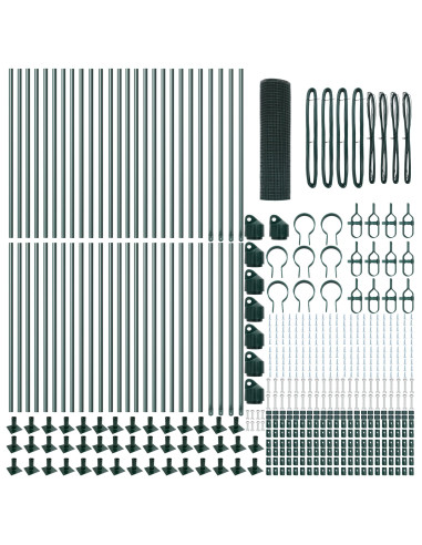 Palo della recinzione Verde 100 x 0,5 m (rete 19 x 19 mm)
