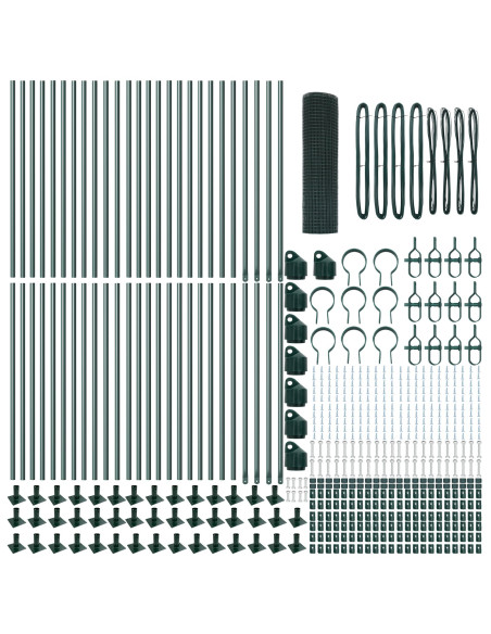 Palo della recinzione Verde 100 x 0,5 m (rete 19 x 19 mm)