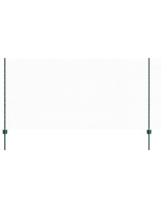 Recinzione con Posto Verde 1,2 x 50 m Acciaio e PVC