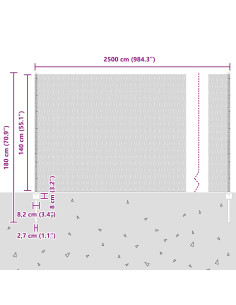 Recinzione con Posto Grigio 1,4 x 25 m Acciaio