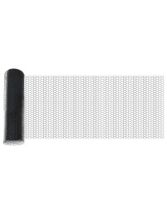 Recinzione con Posto Grigio 0,8 x 50 m Acciaio e PVC