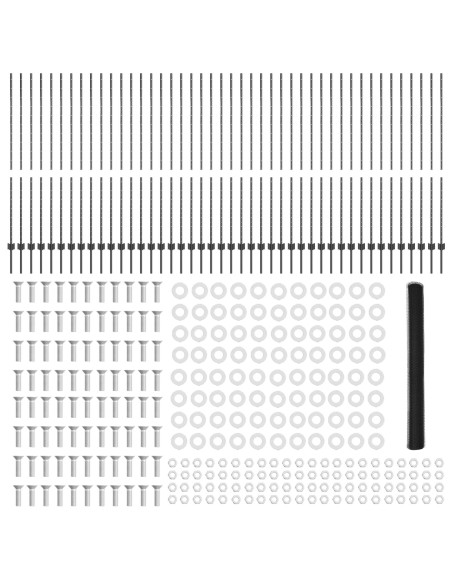 Pali per Recinzione 22 pcs U-Channel Grigio 150 cm Acciaio,  Recinzione Esagonale Grigia 1,5x100 m Acciaio