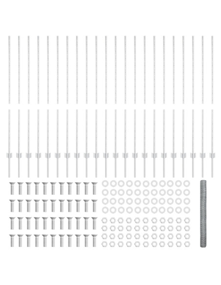 Posti per recinzione  22 pz U-Channel 140 cm Acciaio galvanizzato, Recinzione esagonale  1,4x50 m Acciaio galvanizzato