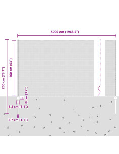 Recinzione con Posto Argento 1,6 x 50 m Acciaio