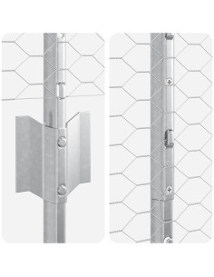 Recinzione con Posto Argento 1,6 x 50 m Acciaio