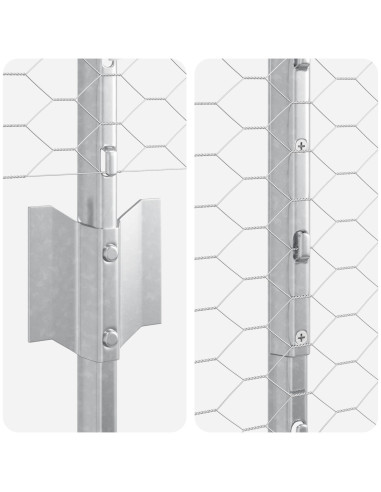 Recinzione con Posto Argento 1,6 x 50 m Acciaio