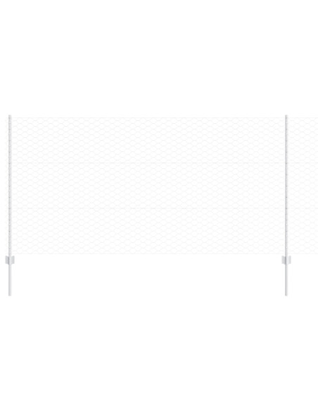 Post di recinzione  22 pz U-Channel 120 cm Acciaio zincato, Recinzione esagonale  1.2x100 m Acciaio zincato