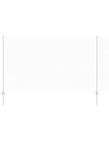 Pali di Recinzione  22 pcs U-Channel 140 cm Acciaio Zincato, Recinzione Esagonale  1.4x100 m Acciaio Zincato