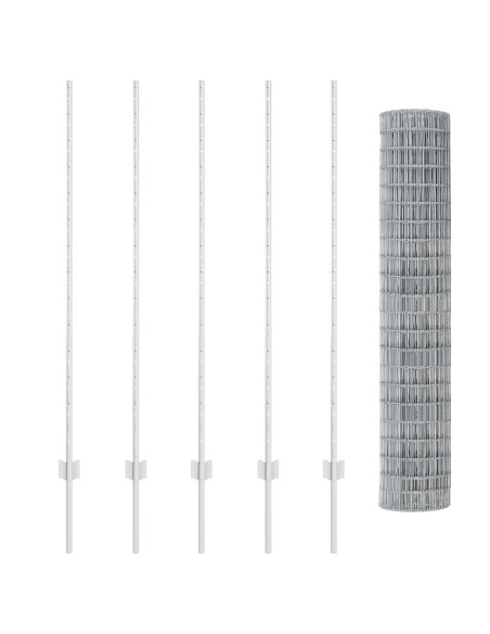 Set di Recinzione da Giardino  Set di 2 Acciaio zincato 10 x 1.4 m