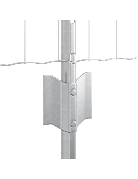 Recinzione con Posto Argento 0,8 x 25 m Acciaio