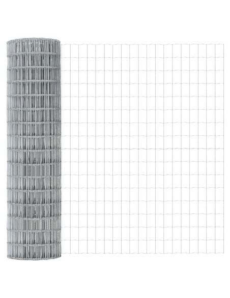 Set di Recinzione Set di 2 Acciaio zincato 25 x 1 m Robusto