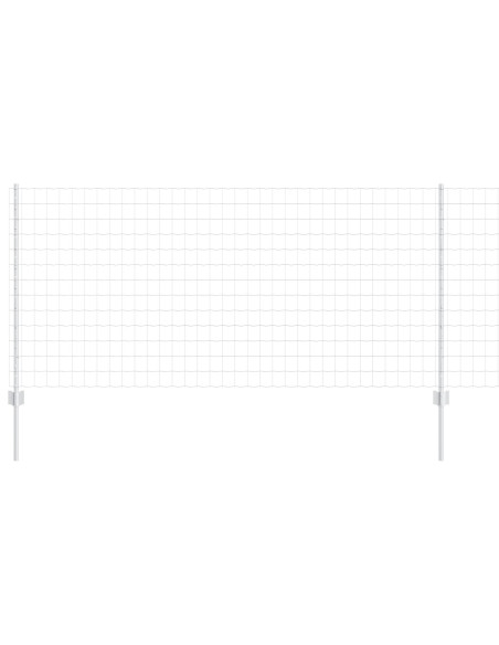 Set di Recinzione Set di 2 Acciaio zincato 25 x 1 m Robusto