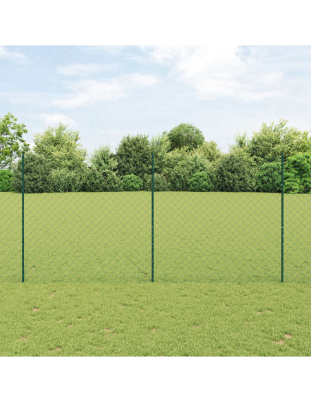 Set di Recinzioni  Set di 2 Verde Metallo 25x1,5 m Durevole