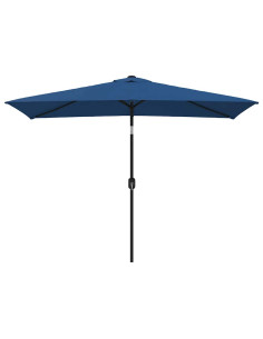 Ombrellone da Esterni con Palo in Metallo 300x200cm Azzurro