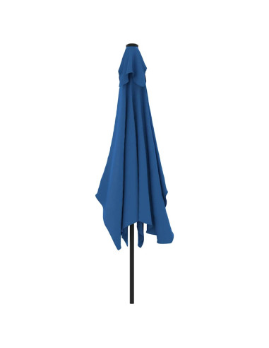 Ombrellone da Esterni con Palo in Metallo 300x200cm Azzurro