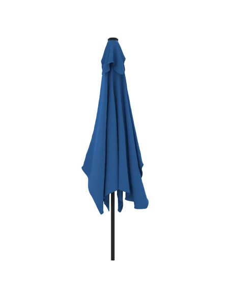 Ombrellone da Esterni con Palo in Metallo 300x200cm Azzurro